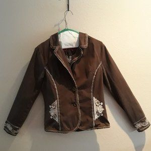 LOVE STITCH embroidered jacket.